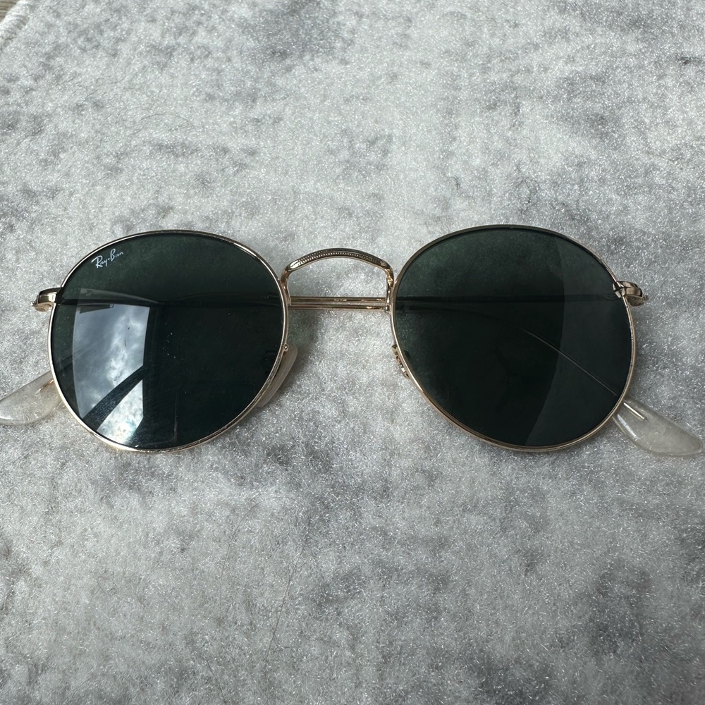 Ray-Ban Gold Frame Round Sunglasses